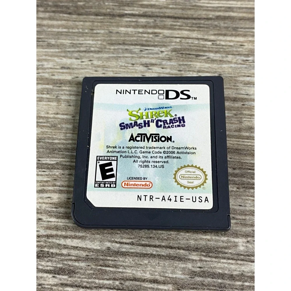 Shrek Smash n Crash Racing Nintendo DS Game‎ Activision NTR-A4IE-USA Cartridge